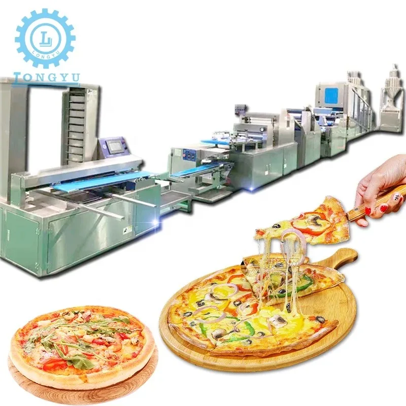 Longyu CE SV-209 Industrial Pizza Making Machine Frozen Pizza Line Full Automatic Pizza Production Line