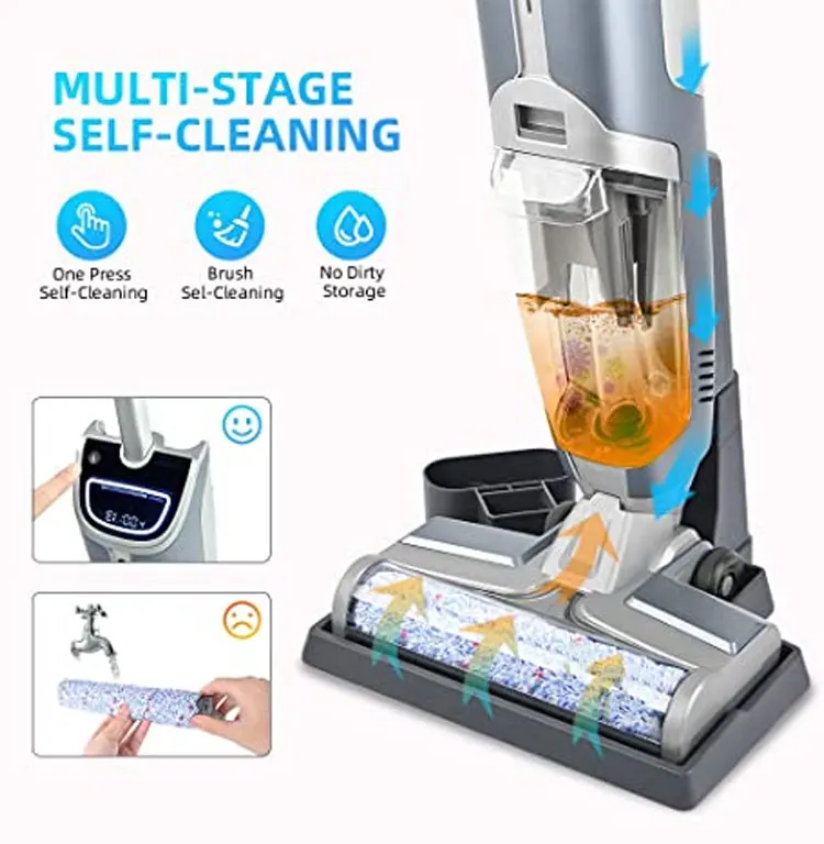 
2021 ECO friendly Electric Cordless Rechargeable Floor Sweeper Cleaning Appliances Cordless Vacuum cleaner Mop wet and Dry Mode 
