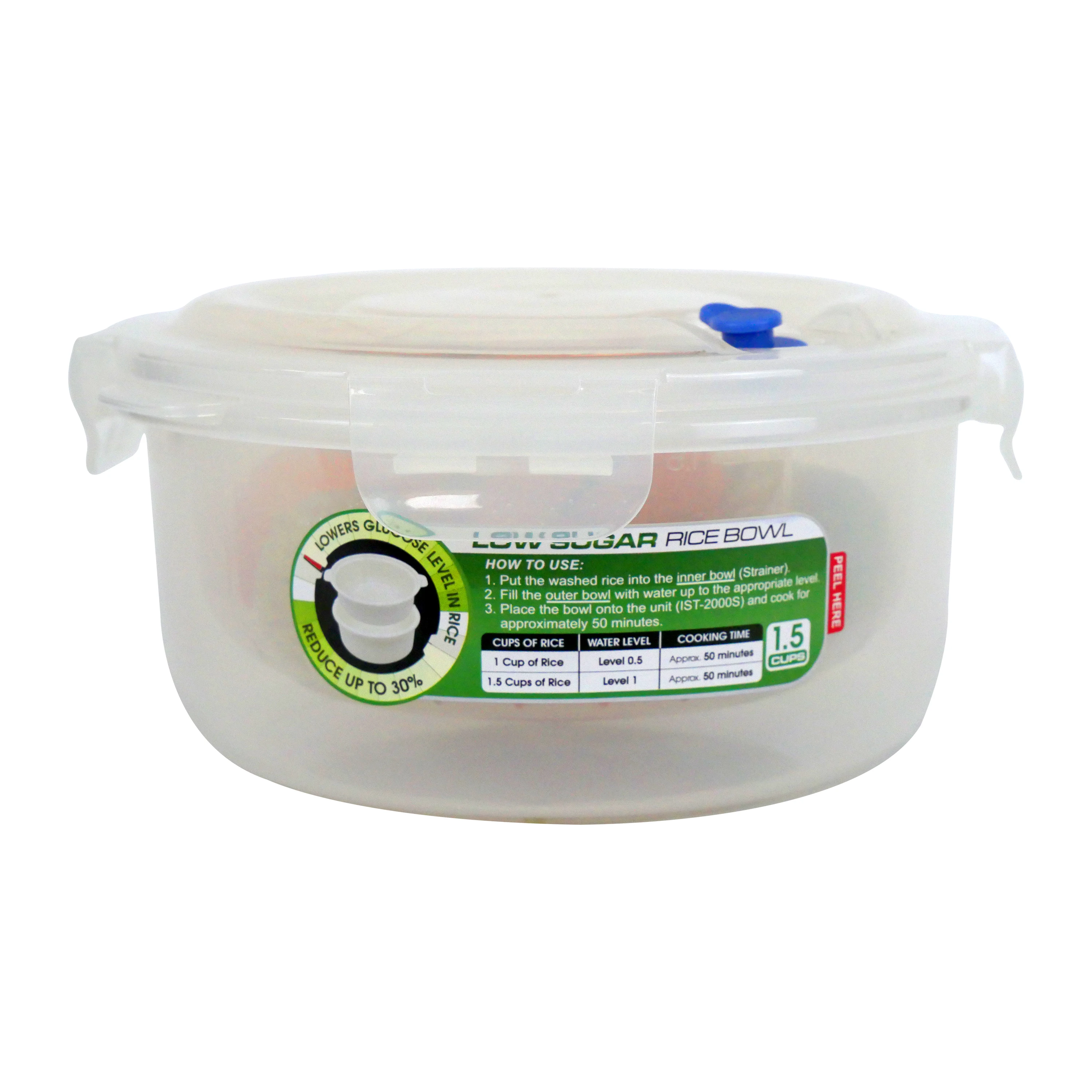 Diabetes patients use rice cooker PP material  sugar reducing lunch box Low sugar lunch box plastic rice box 30% sugar reducing