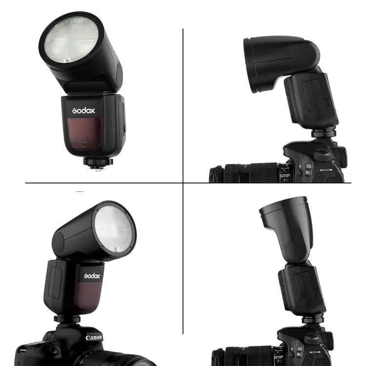  Godox V1N для камеры со вспышкой Speedlite с круглой головкой беспроводной 2 4G линзой Френеля регулируемой яркостью увеличить скорость света студийной свадебной фотосъемки Цифровая