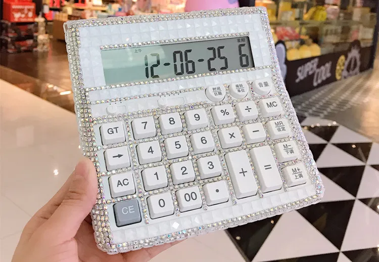 China Professional Manufacture Popular Product Cute Financial Rhinestone Calculator
