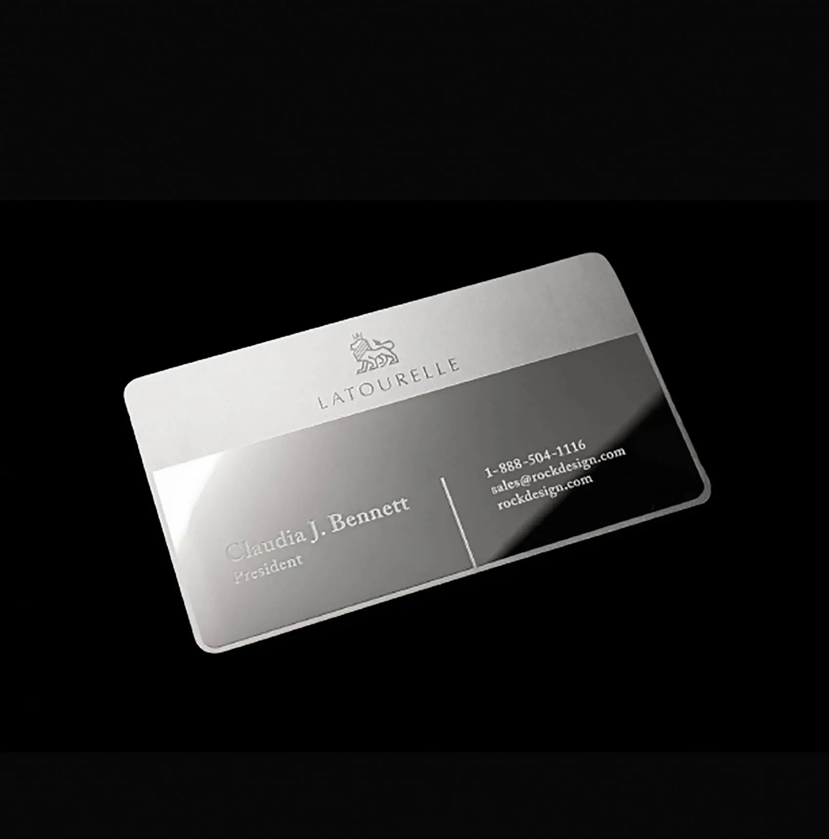 Уникальная пользовательская металлическая зеркальная отделка визитная карточка размером с кредитную карту металлическое зеркало карта