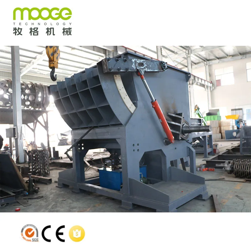 Plastic fiber shredder crushing machine