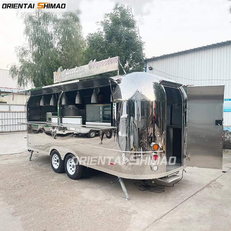 Oriental Shimao electric food truck with full kitchen ice cream food trailer mobile moto food van kiosk