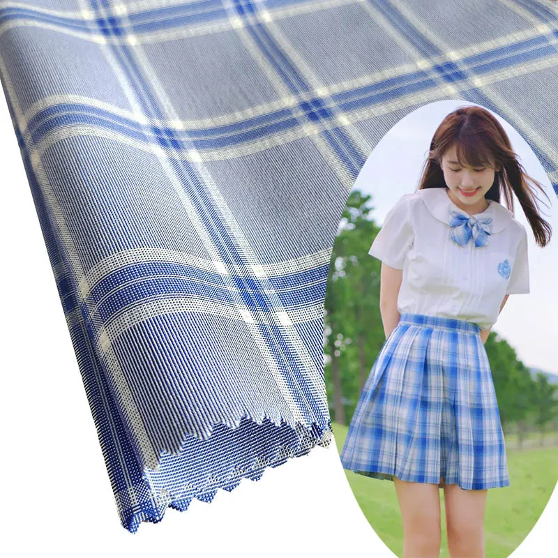 Аналогичная пряжа окрашенная клетчатая ткань эластичная катионная JK Check используемая для юбок девочек