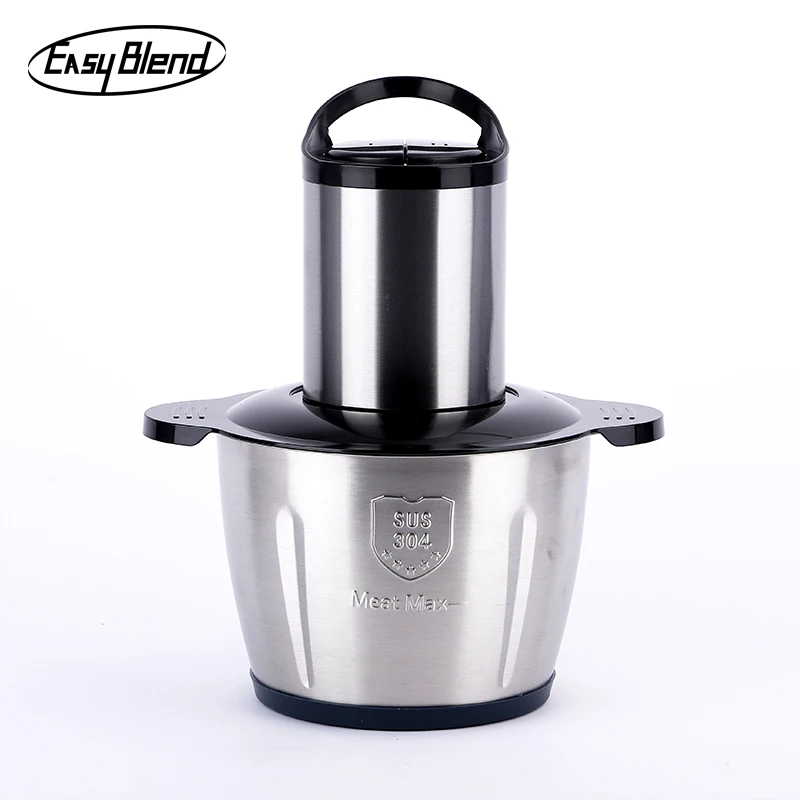 Factory direct supply stainless steel electric meat grinder 3L household two-speed meat mixer chopper