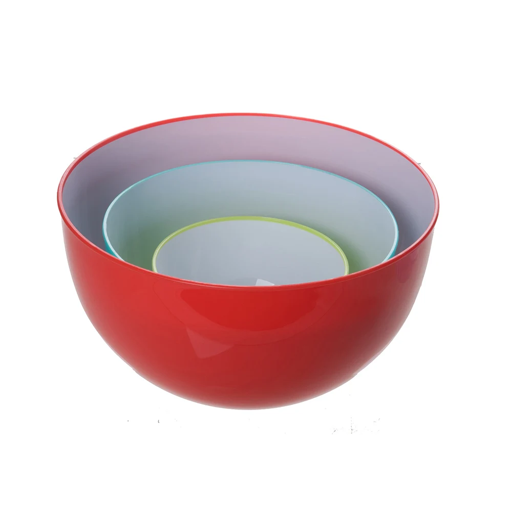 wholesale colorful dishwasher safe large recycled pet plastic prep serving bowl for cooking, baking, & food storage