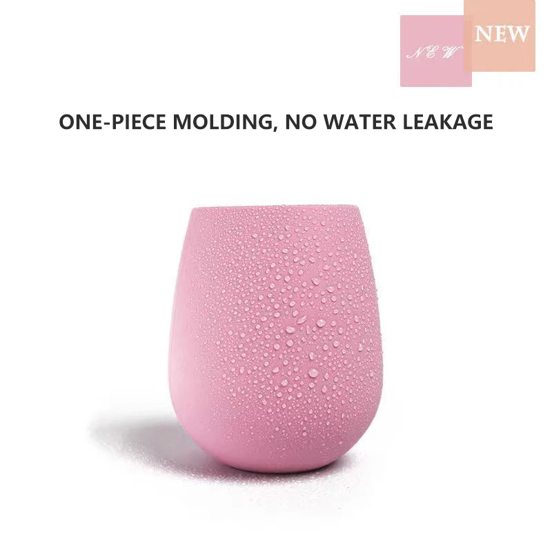 New BPA Free Food Grade Material Red Drinking Party Maker Silica Gel Rubber Glasses Cup Silicone Wine Glass