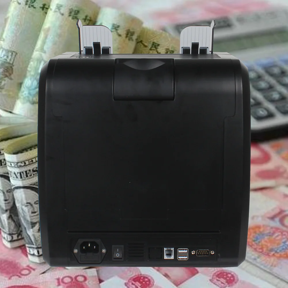 AL-955 Global popular 2 Pocket machine bill counter mixed denomination money value counter bill detector machine Money sorter