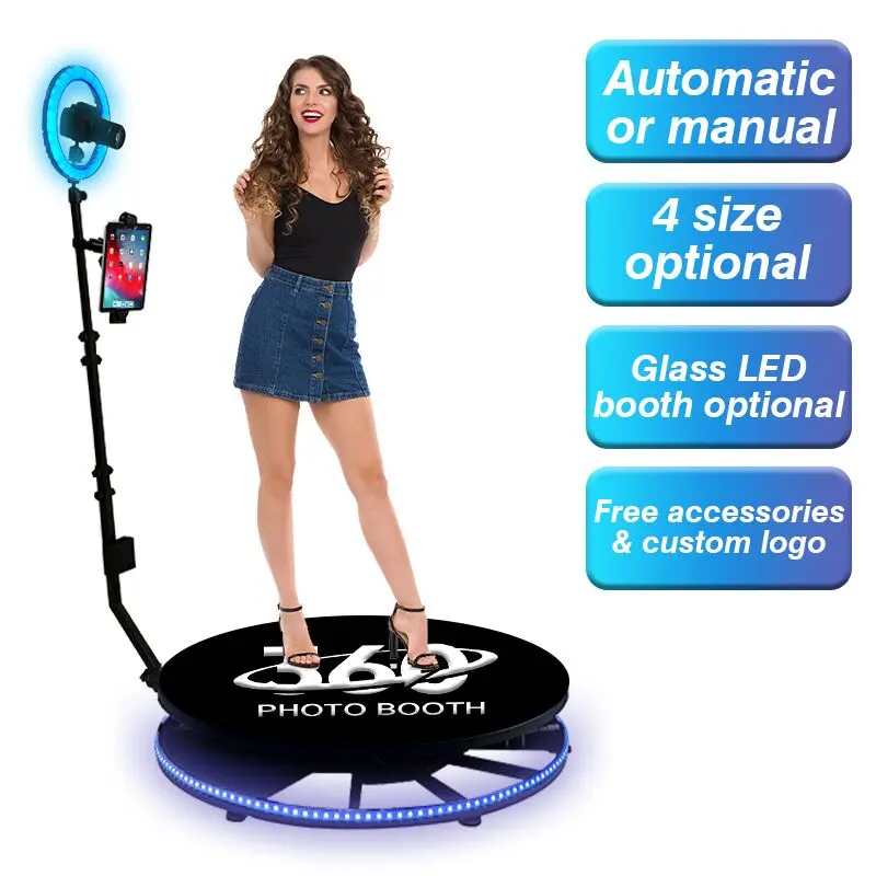 360 photo booth electric rotating display stand portable selfie 360 spinner degree photo booth