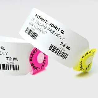 Customized barcode roll wristband hospital patient disposable medical ID thermal print identification bands thermal wristband