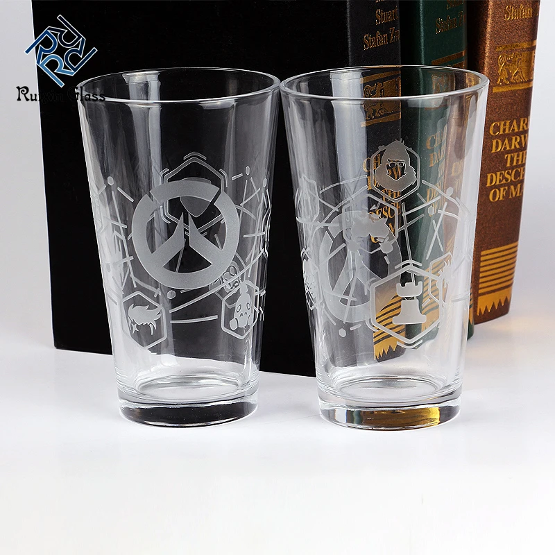 475ml 16oz Big Beer Glass Cup with customized decal printing