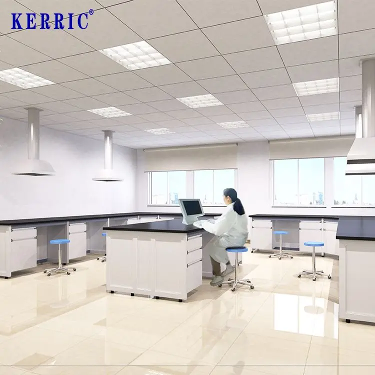Customized design school laboratory furniture steel work bench lab table
