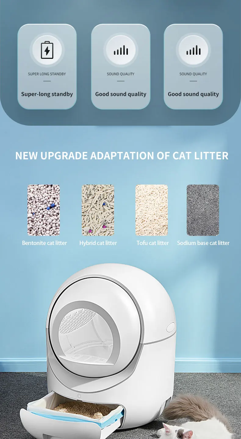 Pet cats kitty comfortable smart Automatic cat litter box quick Self Cleaning  Litter Box toilet