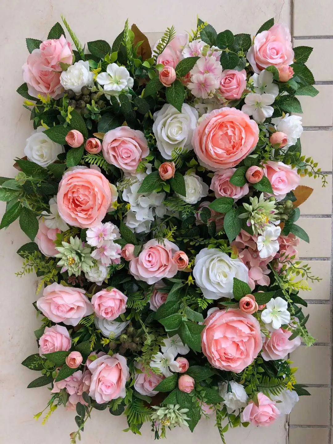 BD012 Factory Wholesale Price Lower 3D  Flower Panel Wedding Decoration Artificial Flower Wall Backdrop