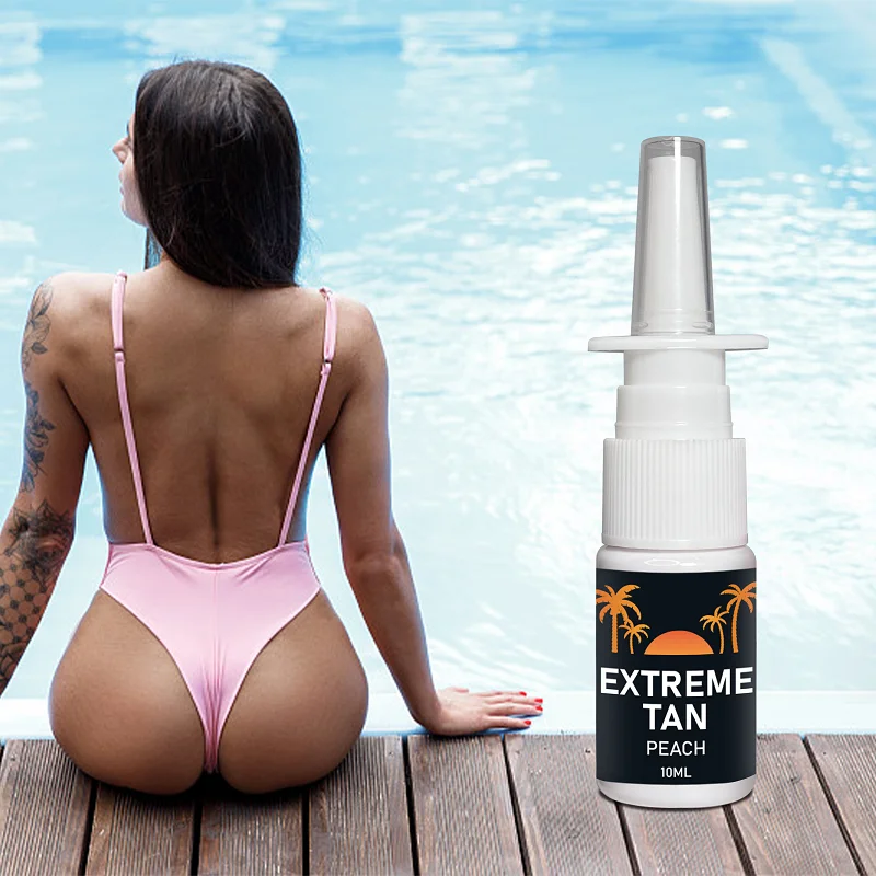 Распродажа, самозагар, носовой распылитель с этикеткой на заказ, 10 мл спрей для кожи, быстрозагорающий назальный дубильник, двойная прочность