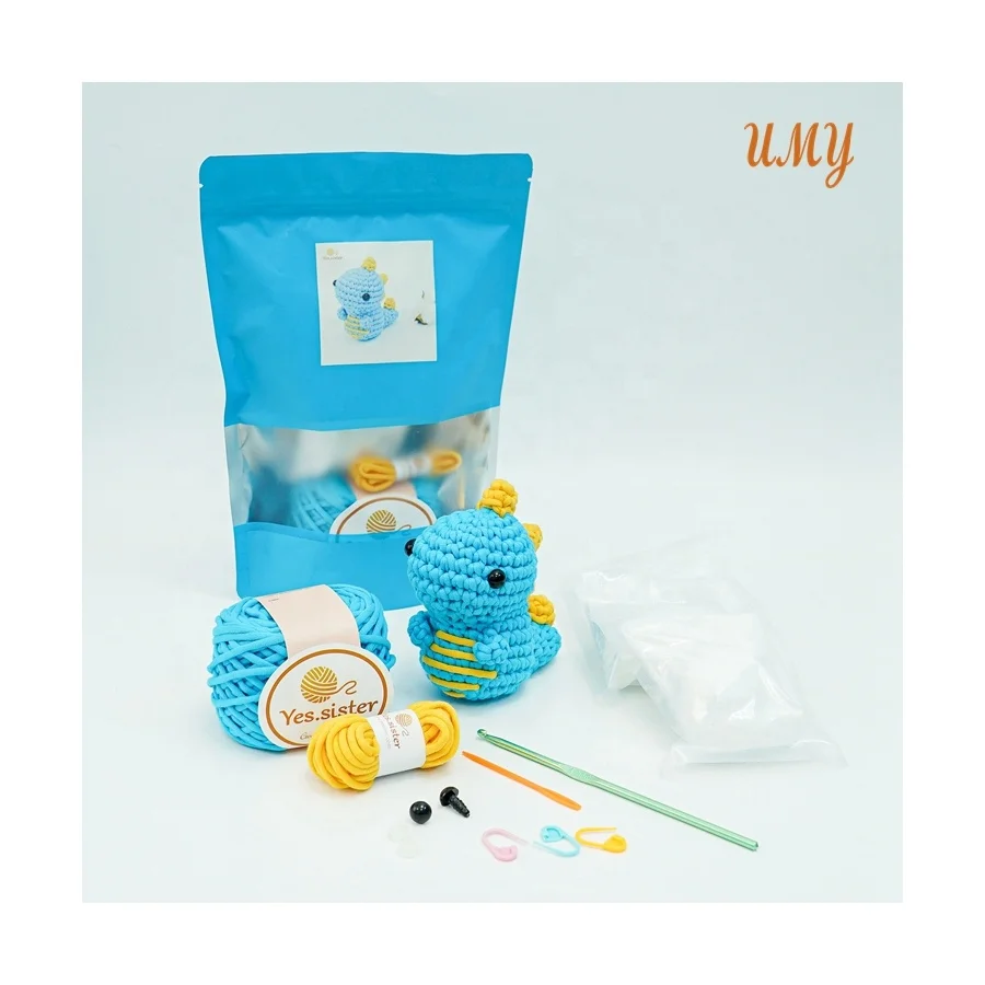 Эргономичная пряжа с животными Diy Mini Amigurumi De Base набор ручной работы на заказ милый динозавр полный комплект для