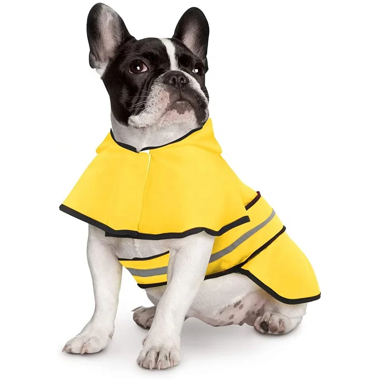 Sohpety Custom Pet Raincoat Hooded Slicker Poncho For Small to X-Large Puppies Waterproof Dog Raincoats