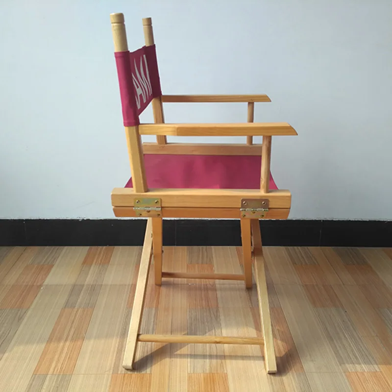 China manufacturer classic Hollywood custom logo print 600D oxford polyester fabric natural wooden folding director chair
