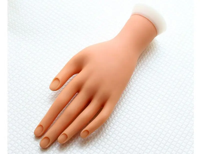 NO Adjustable Nail Art Practice Model Fake Hand For Training And Display