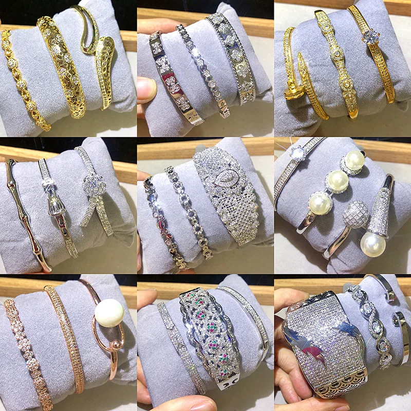 pushi mixed wholesale 14K Gold Plated Bracelet Jewelry Fashion bracelet For women Designs Ladies accessories bangle