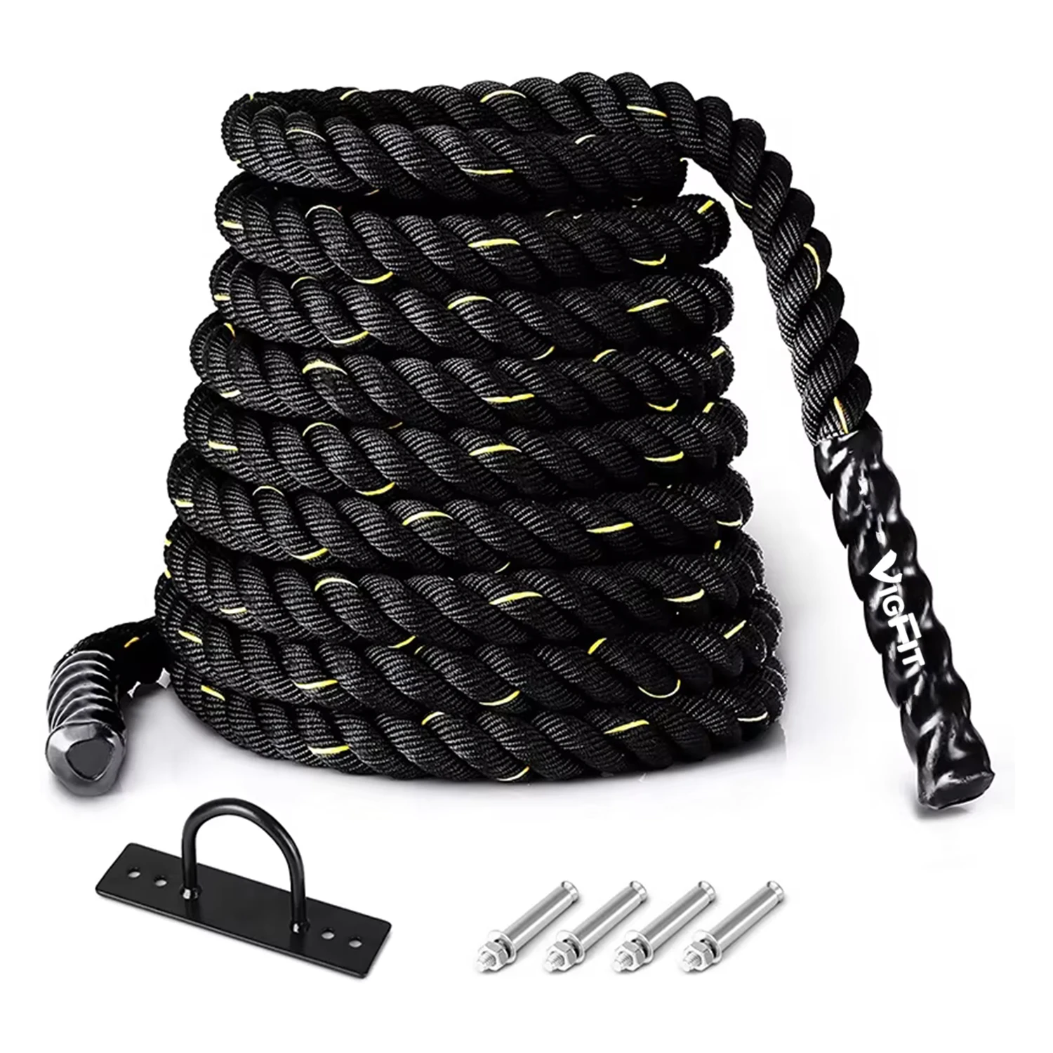 38mm*9M Battle Rope With Rope Anchor for cross-training home gyms and Strength Training