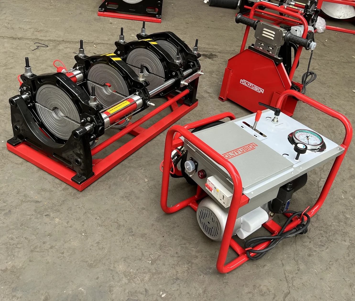 200-50MM Hydraulic plastic pipe butt fusion welding machine pe pipe welding machine hdpe pp pipe butt welding equipment