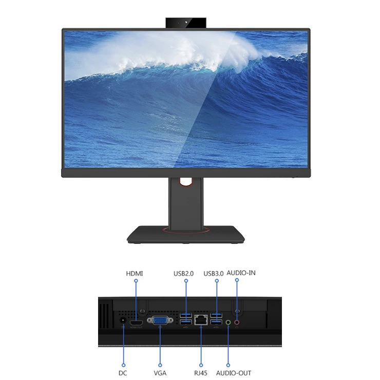 Port customization 24' ips J1900 I3 I5 I7 AIO PC New Fanless  PC Embedded  Screen All In One pc