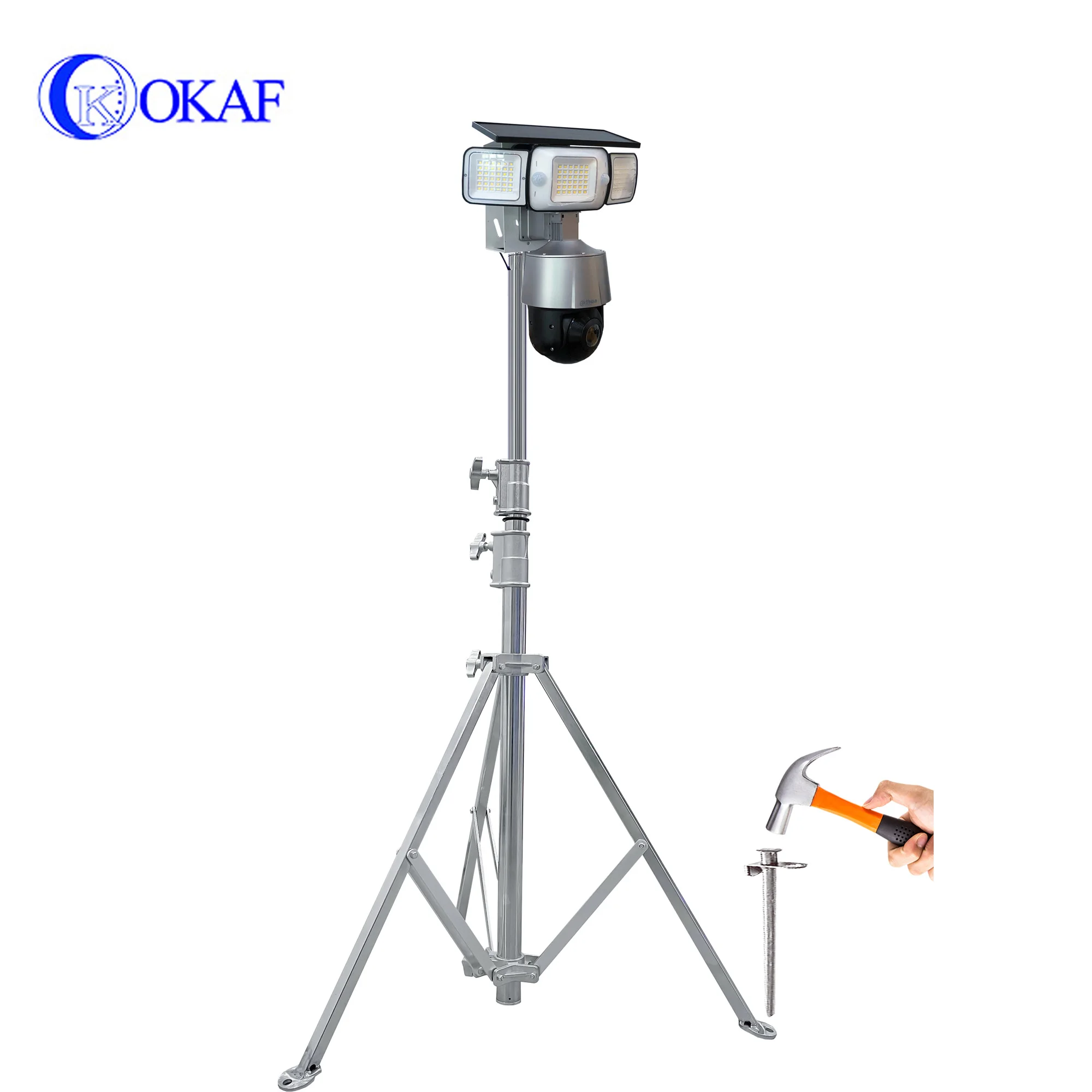 Portable IP Surveillance Dome Camera Mobile 4G HD Illuminated Camera CCTV Rapid Deployment Camera With Built-in Battery Tripod