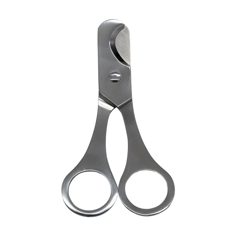 Wholesale Cheap Silver Cutter Modern Stainless Steel Cigar Scissors Custom Logo Hand Cutter Portable Cigar Cutter