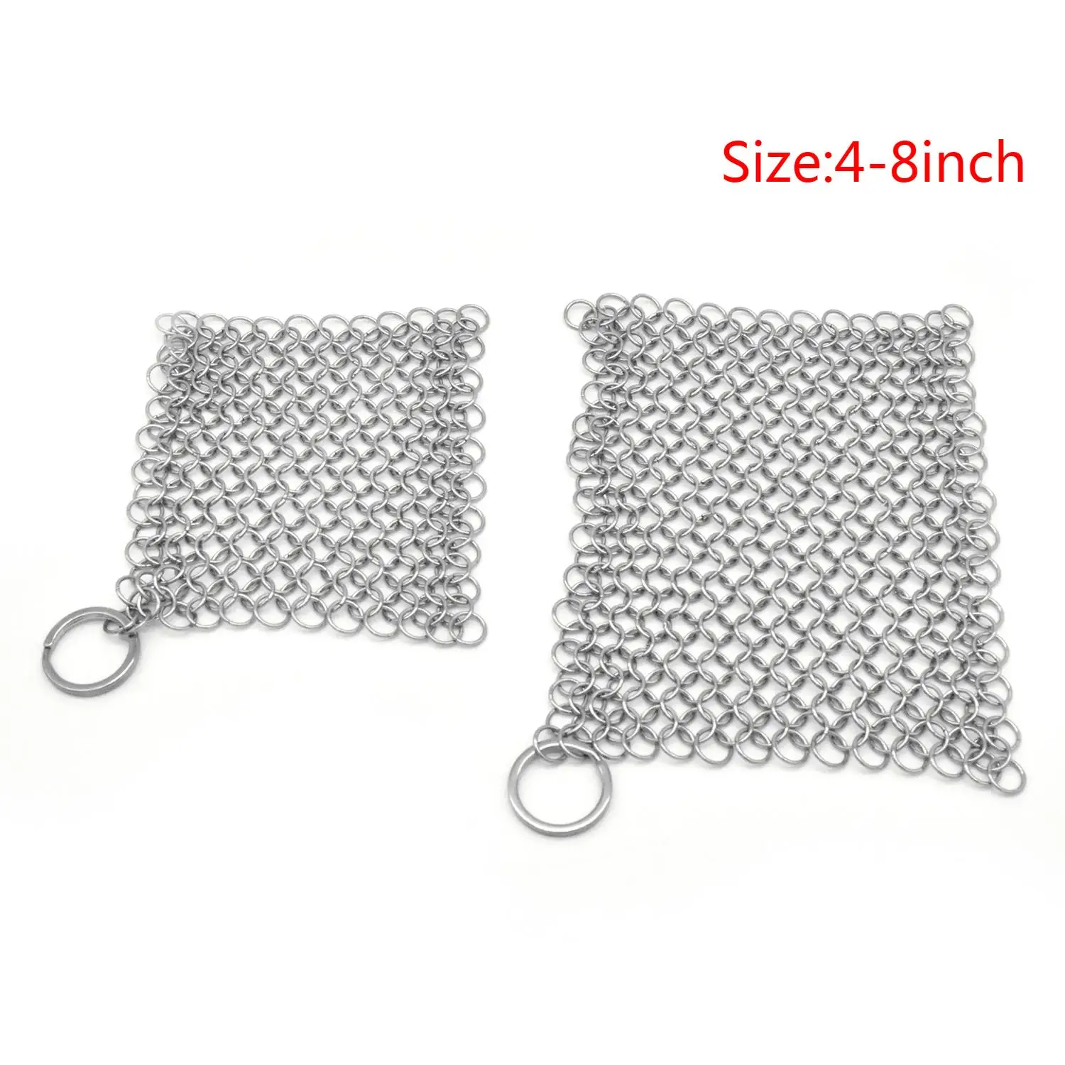 4 5 6 7 8 дюймов 304/316 нержавеющая сталь Chainmail кастрюля скребок для мытья посуды чугунный очиститель
