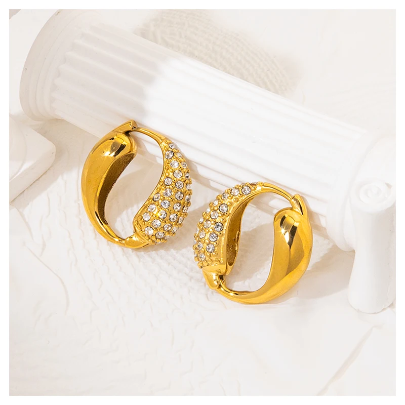 Trendy Style Earrings Stud Earring Set Wholesale Stainless Steel  Pearl 18K Gold Plated Stud Earrings