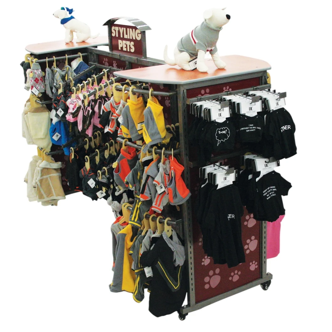 Custom Cat Dog Toys Shelves Retail Supermarket Cat Food Dog Food Floor Standing Pet Shop Display Pet Store   Display Stand