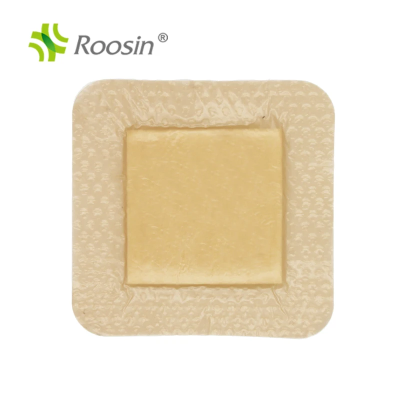 Waterproof High absorbent Bordered Silicone Adhesive Foam Dressing wound dressing
