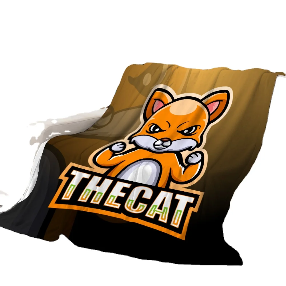 Animals Large size print cheap luxury flannel blankets wholesale fleece throw blanket for children boy sofa bed bedroom