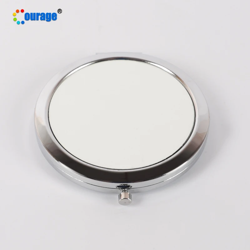 7cm round mirror sublimation blank compact mirror custom with press button