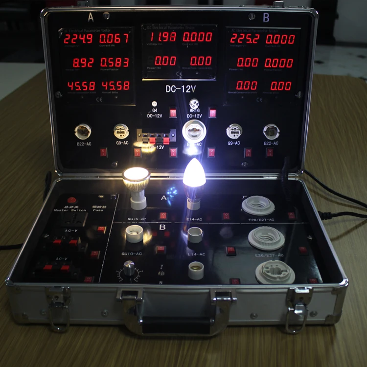 Custom Aluminum Alloy LED Demo Case LED Light Test Equipment for LED Salesman Business Travel