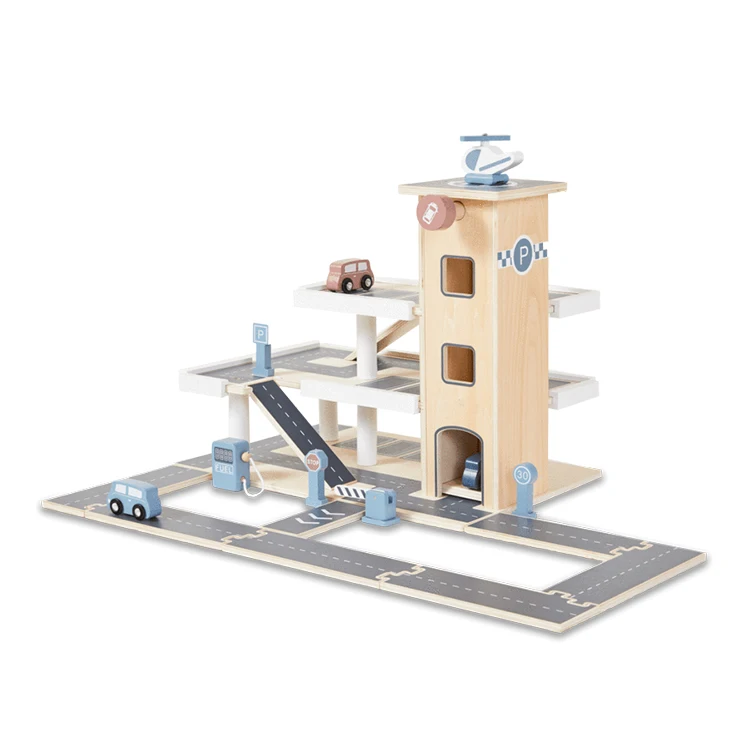 Kids Play Hut Wooden Toy Airport Wooden Parking Lot Wholesale China supplier