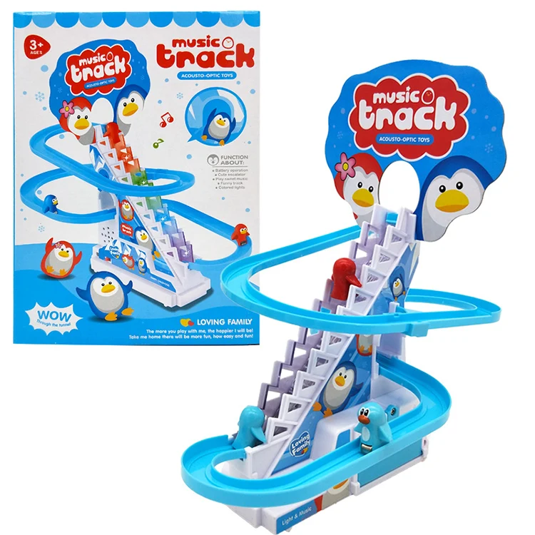 Track Slot Set Toy Battery USB Operated Kids Lights And Music Duck Stairs Climbing Other Toys