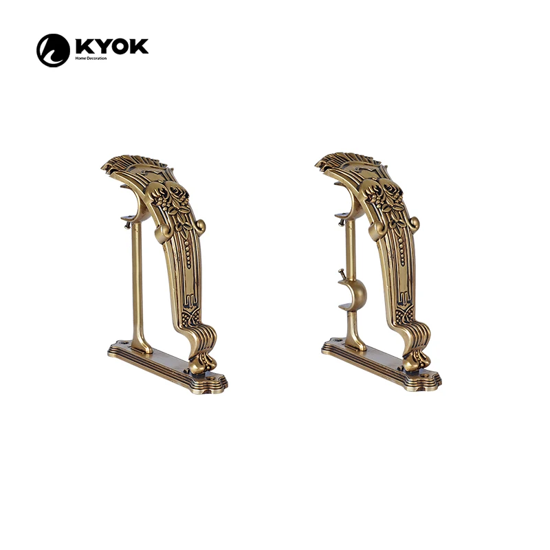 Factory Direct Customized Color Iron Curtain Extensible Pole Curtain Rod Set With Accessories