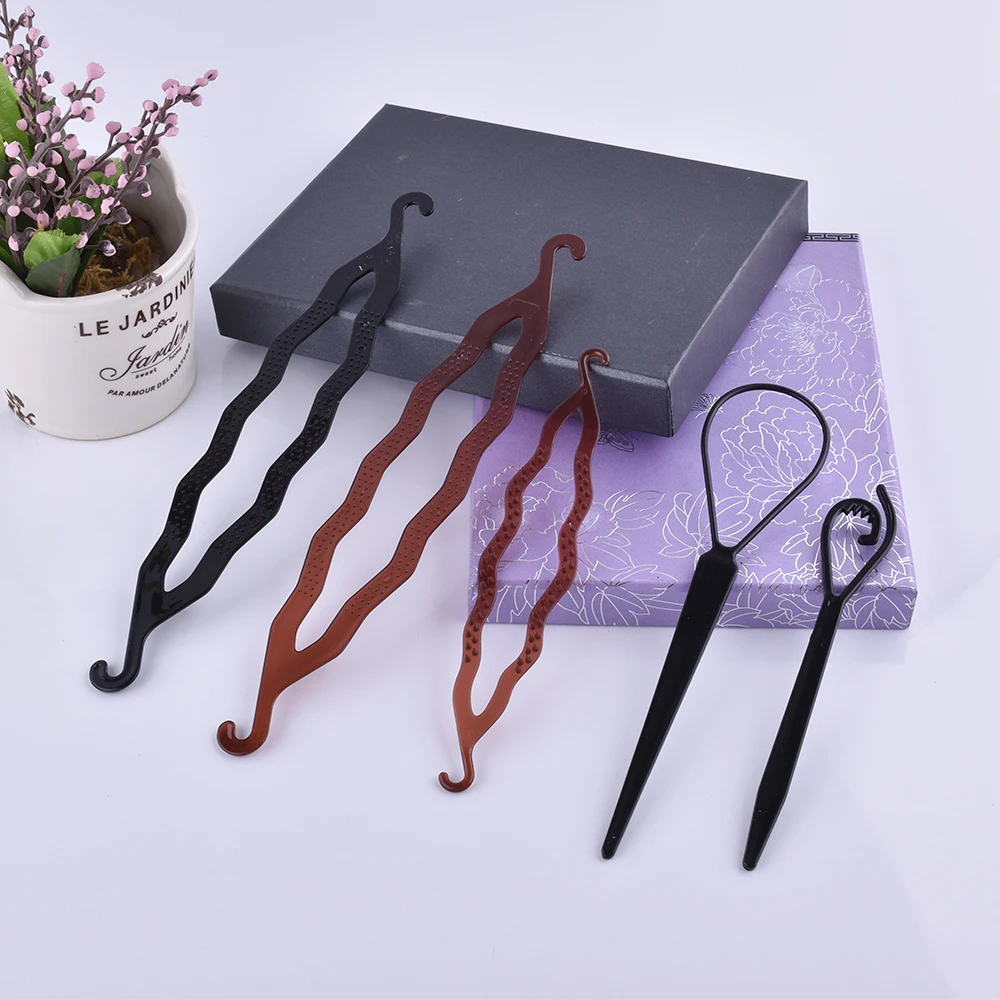 Fashion Professional Women Hair Braiding Tool Girls Centipede Braider Twist Hair Plastic Loop Styling Tools