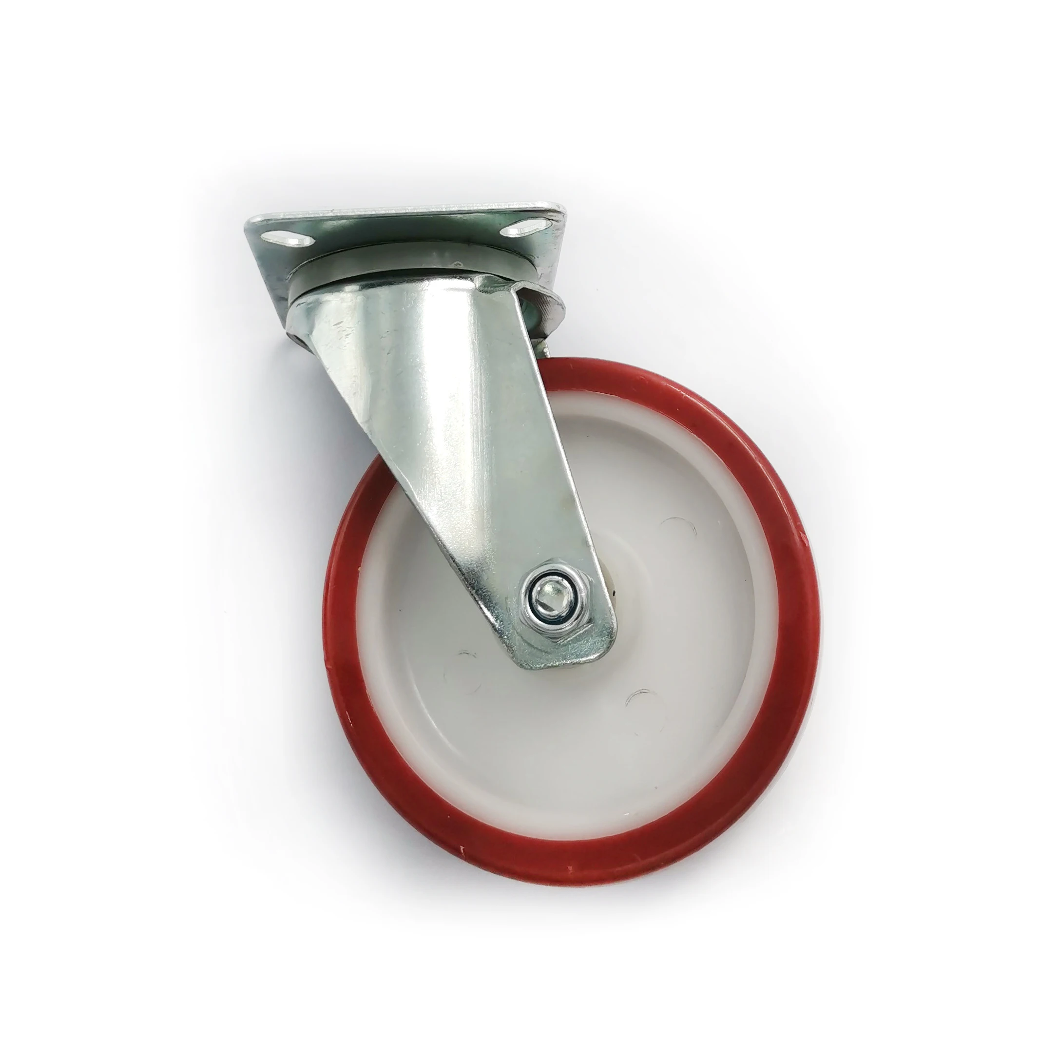 100 мм 110kgs грузоподъемность Поворотный ПУ ролики 4 дюйма сверхмощный каучуковый ролик роликовые колеса