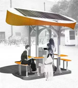 Fashion Design Smart Urban Seats Solar Power Steel Bench for Mobile Phone Charging