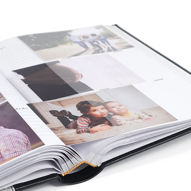 
Black Pu leatherine book bound 4R 300 pockets photo album 