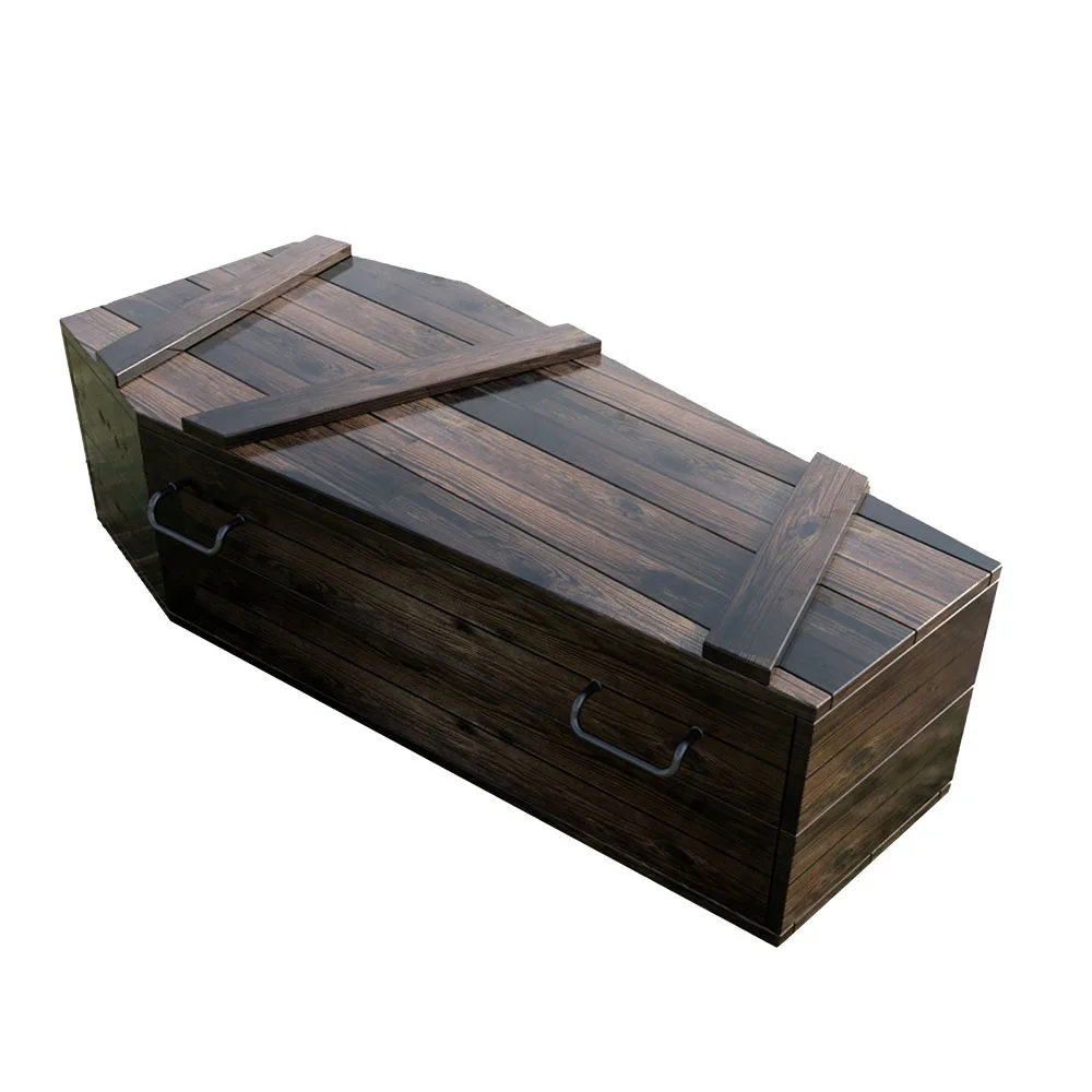 Wholesale customized solid wood lacquer wooden funeral use coffins