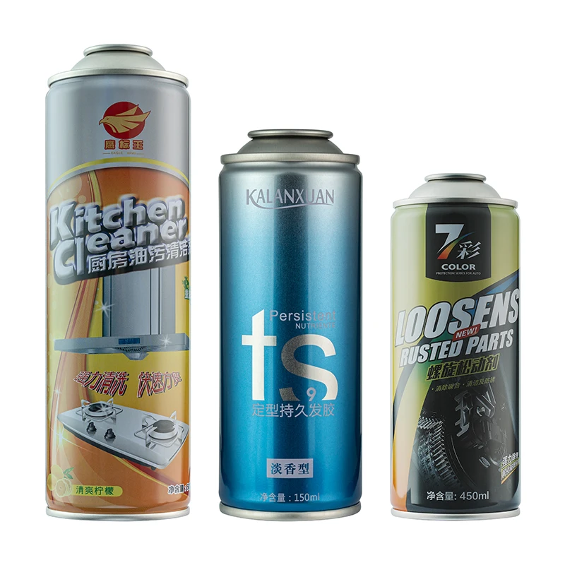 Aluminium can manufacturer custom empty paint aerosol spray can with bag on valve edible oil aerosol cans