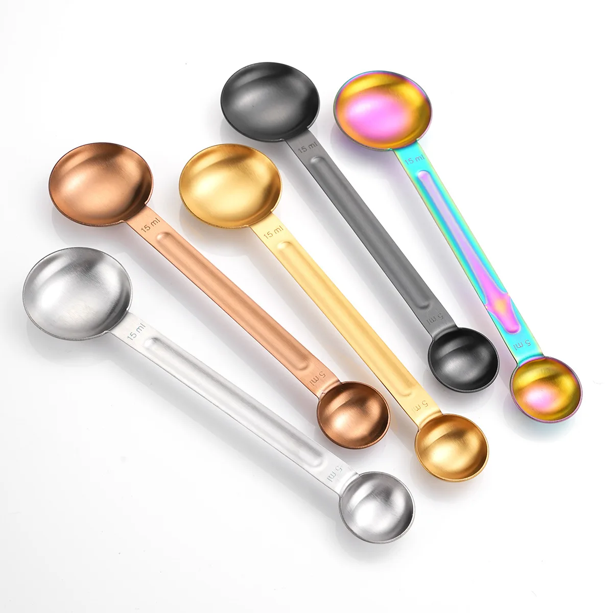 Stainless steel double head measuring spoon 5ml/15ml coffee roasting tools measuring spot measuring spoon