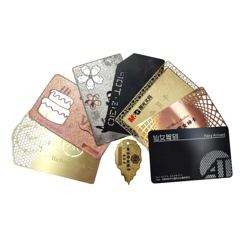 Jiabo Customized Cheap Black Sliver Metal Credit Bank Card Size Vip Member Laser Engraving Metal Business Cards