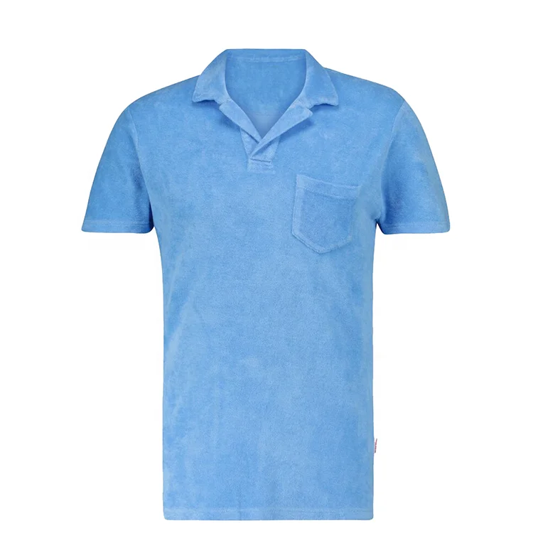 OEM golf Polo t-shirt men Casual tailored fit Collared Polo Terry Toweling Cotton Polo ShirtS for Men