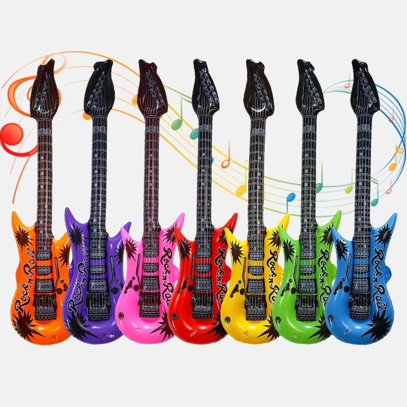 Inflatable Guitar and Violin Toys for Adults Rock Party Decorations and Stage Props Fun Instrument Party Accessories